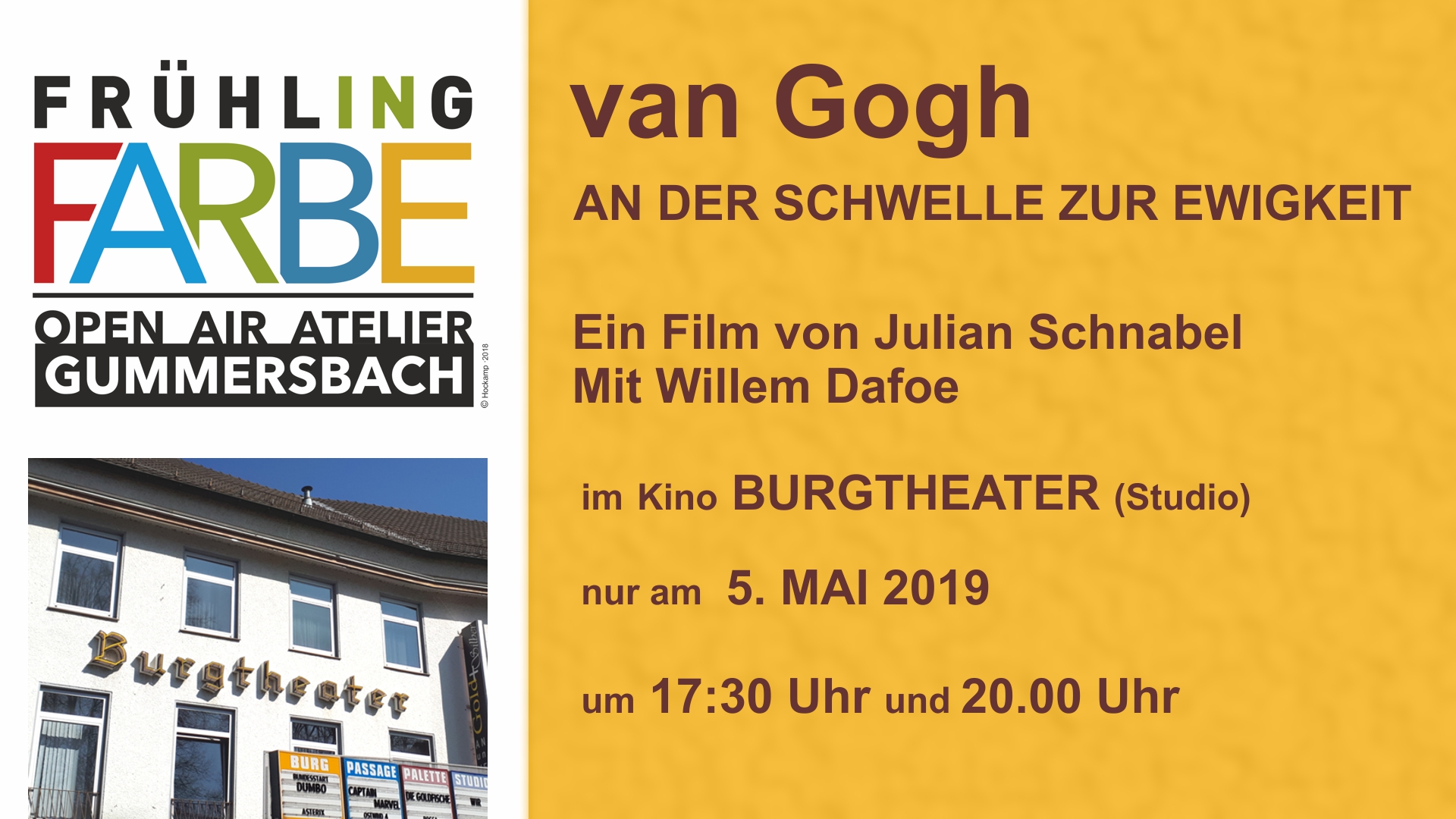 Burgtheater | "Van Gogh - An der Schwelle zur Ewigkeit" beim Frühling GM