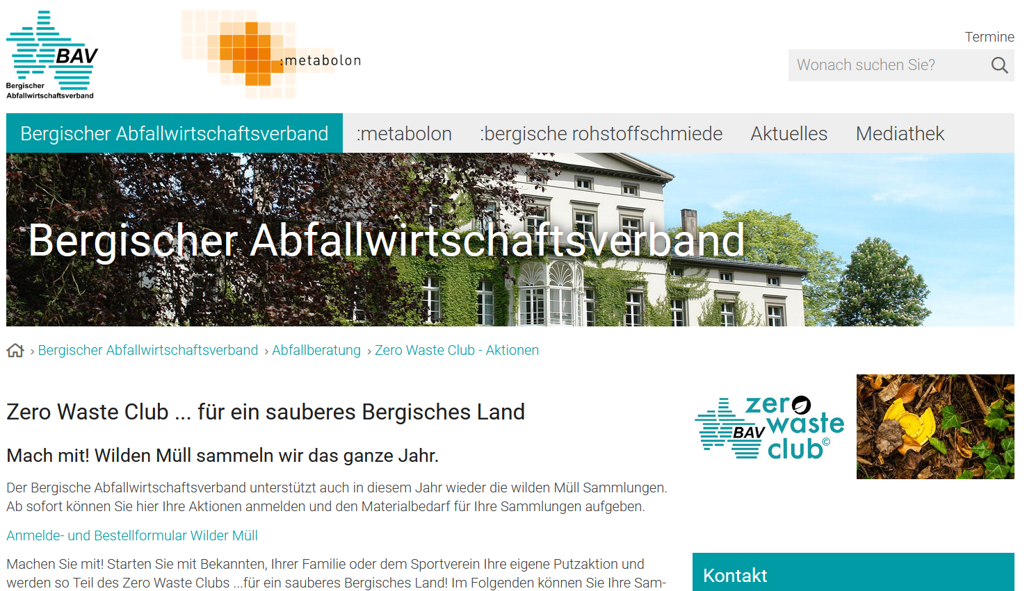 Bergischer Abfallwirtschaftsverband | BAV - zero waste club