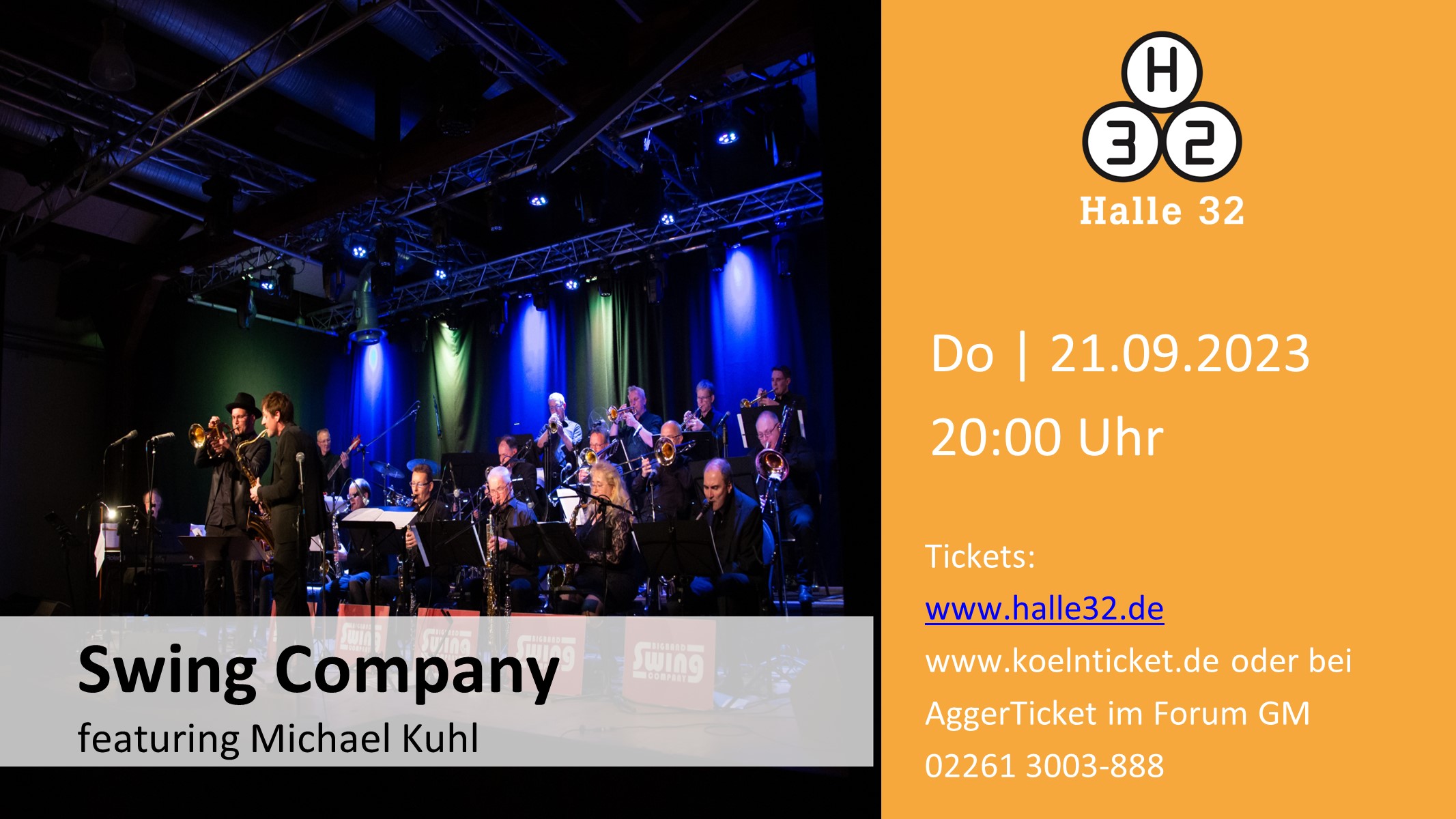 Halle 32 | Big Band Swing Company featuring Michael Kuhl