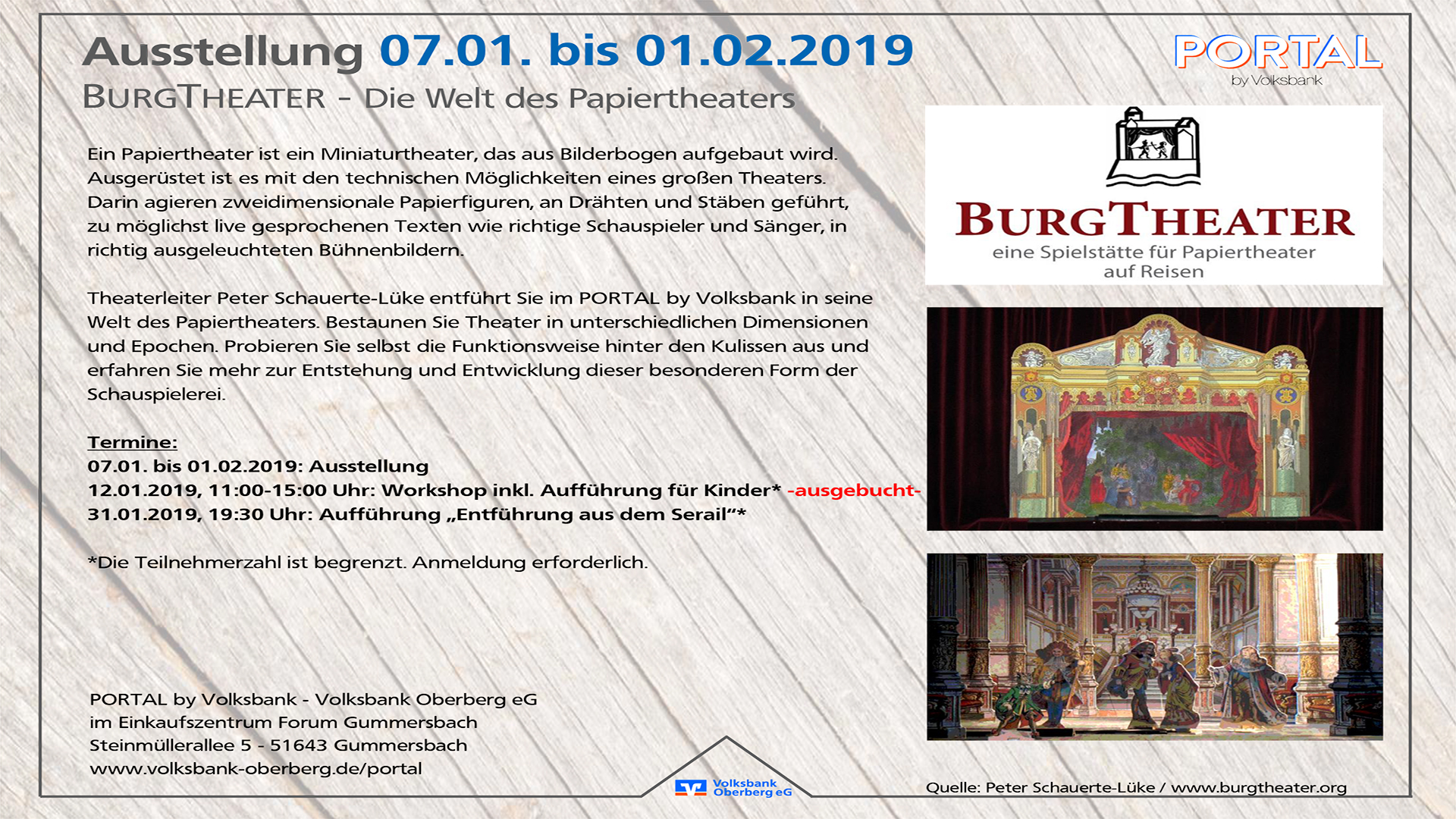 PORTAL by Volksbank | BURGTHEATER - Die Welt des Papiertheaters 