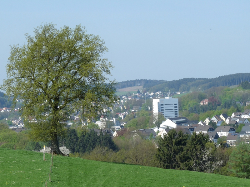 GMerleben Gummersbach Blick auf die Innenstadt ab Bernberg