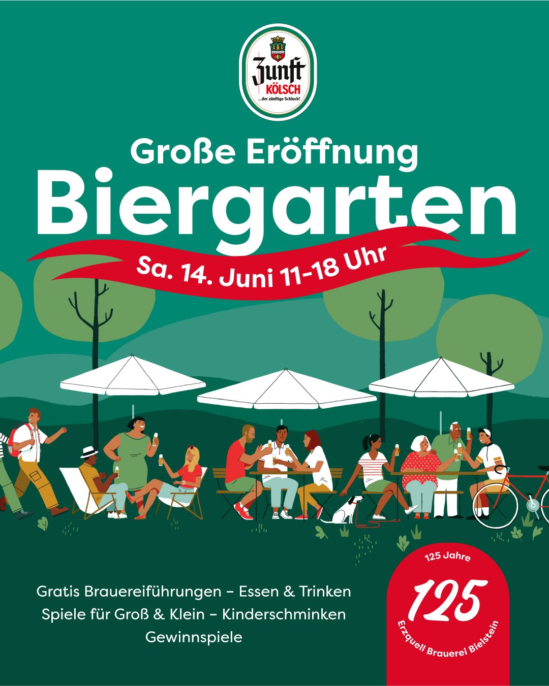 Erzquell Brauerei | Große Eröffnung des Biergartens 2025 und Jubiläumsfeier